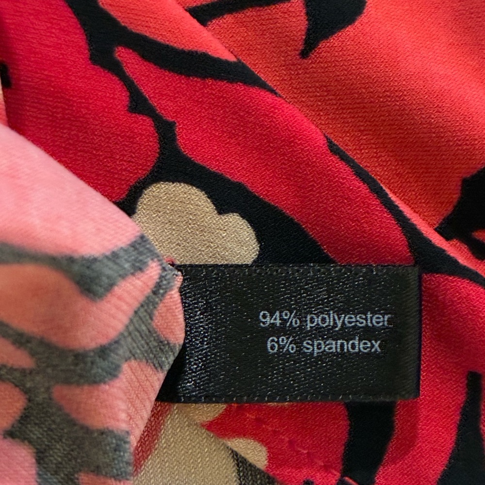 🌸🖤 The Limited Pink & Black Floral Blouse Size XS Stretch Knit Top - Picture 10 of 11